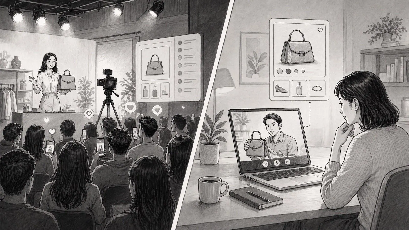 Live shopping events vs always-on video commerce