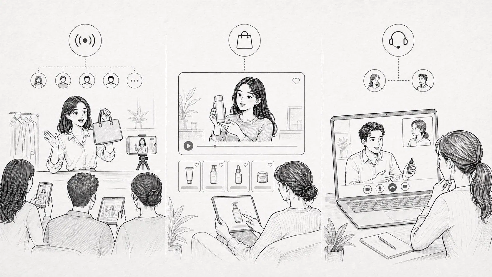 Live shopping vs video commerce vs video consultations